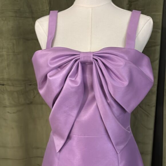NWT Zac Posen Lavender Bow Mini Dress, US2 - Picture 2 of 7